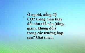 Giảm Co2 Trong Máu